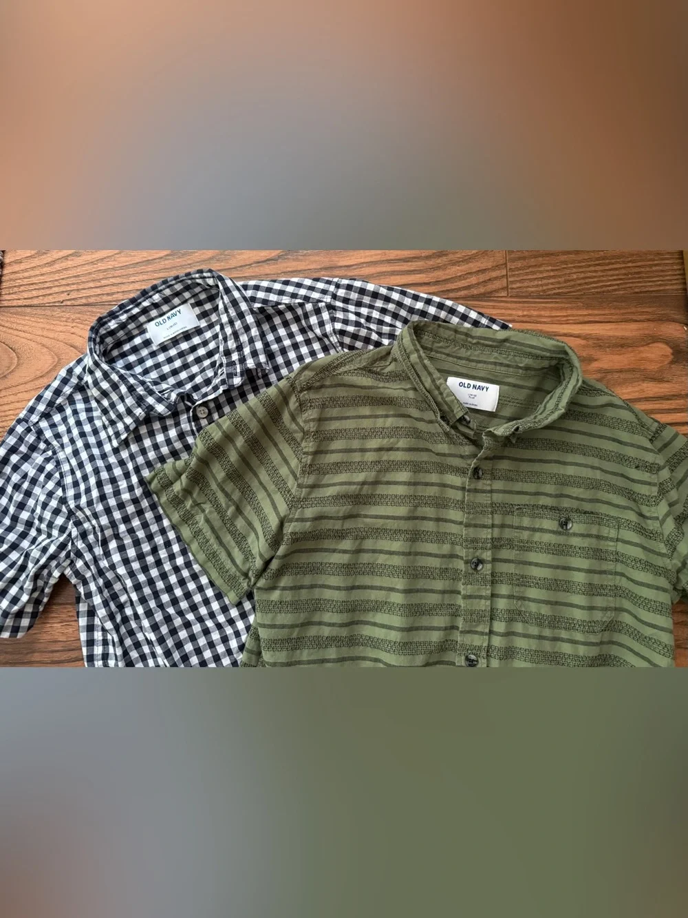 Old Navy - set of two short sleeved button-down shirts